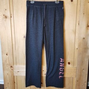 Victoria's Secret "Angel" Low-Rise Flared Leg Logo Graphic Raw Hem Sweatpants